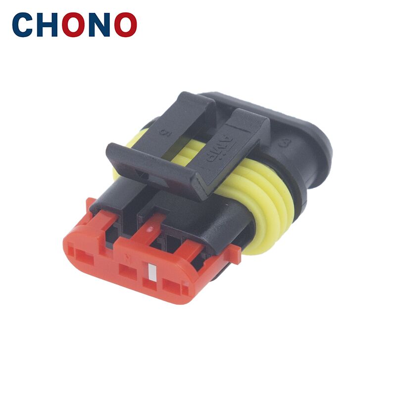 282087 1 3 Way Te Amp Female Waterproof Cap Connector Housing 282087 1 3 Way Te Amp Female Waterproof Cap Connector Housing